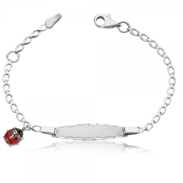 Kinderarmband 925 Sterling Silber Gravur Marienkäfer