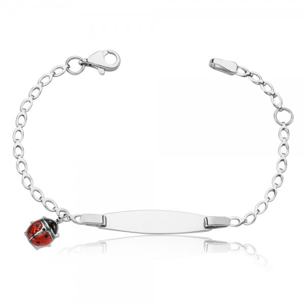 Kinderarmband 925 Sterling Silber Gravur Marienkäfer