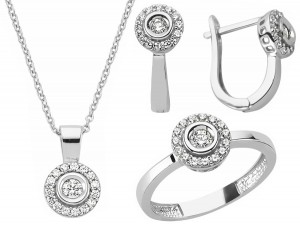 Schmuckset 925 Sterling Silber Zirkonia Schmuckset 925 Sterling Silber Zirkonia
