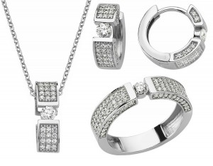 Schmuckset 925 Sterling Silber Zirkonia Schmuckset 925 Sterling Silber Zirkonia