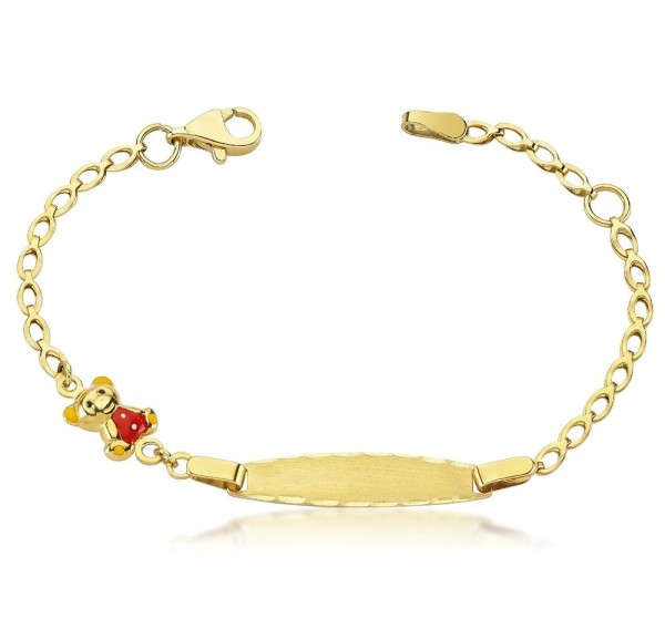 Kinderarmband 333er Gold Gravur Teddybär