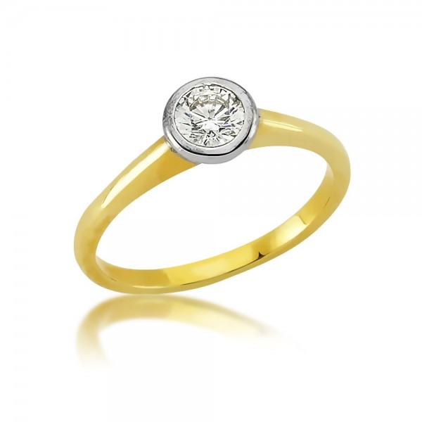 Solitär Damenring 333er Gold Zirkonia