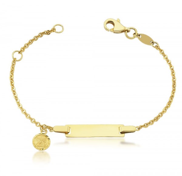 Kinderarmband 333er Gold Gravur Engel