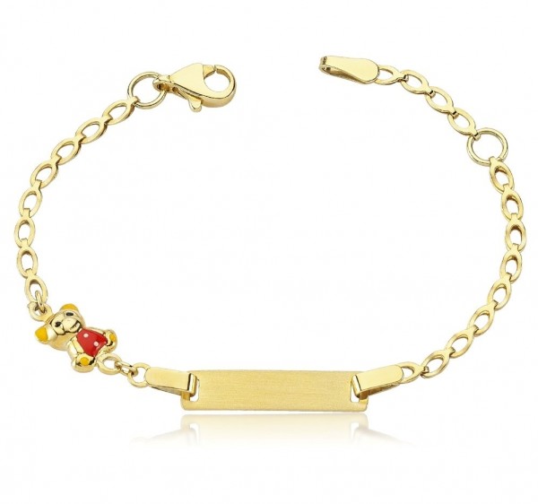 Kinderarmband 333er Gold Gravur Teddybär