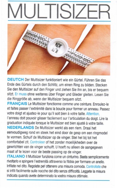 Multisizer Ringgrößenmesser - Ringgröße selber messen