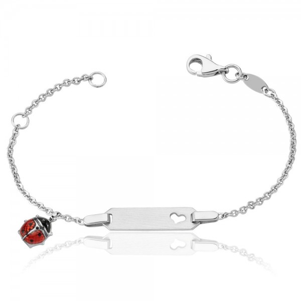 Kinderarmband 925 Sterling Silber Gravur Marienkäfer