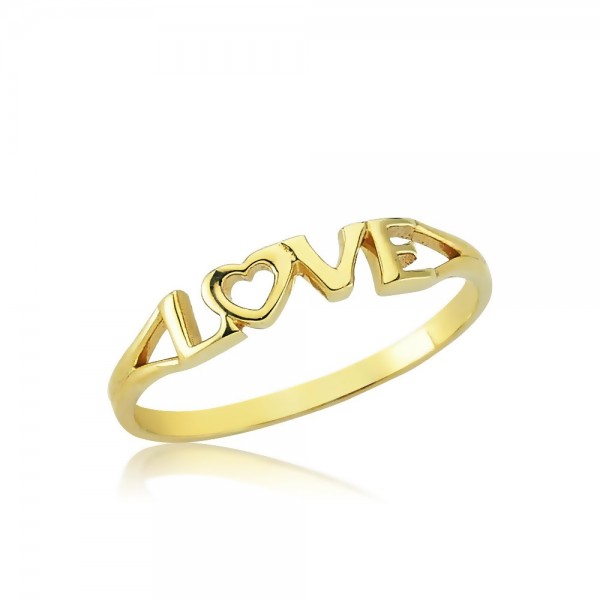 Damenring 333er Gold Love